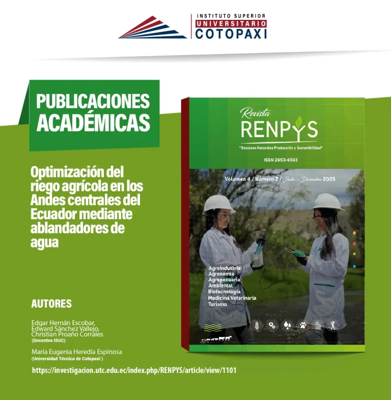 Optimización del riego agrícola en los Andes centrales del Ecuador mediante ablandadores de agua