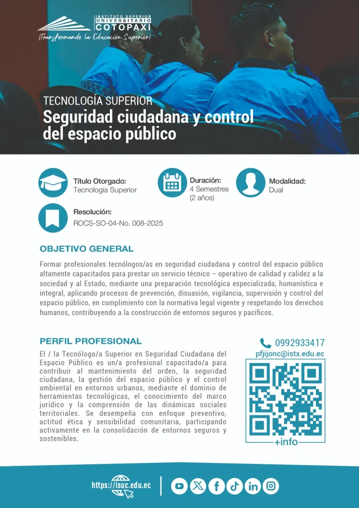 Carrera de Seguridad Ciudadana y Control del Espacio Público
